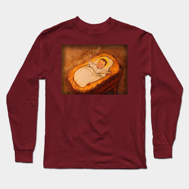 Baby Jesus Long Sleeve T-Shirt by DesignsByE.